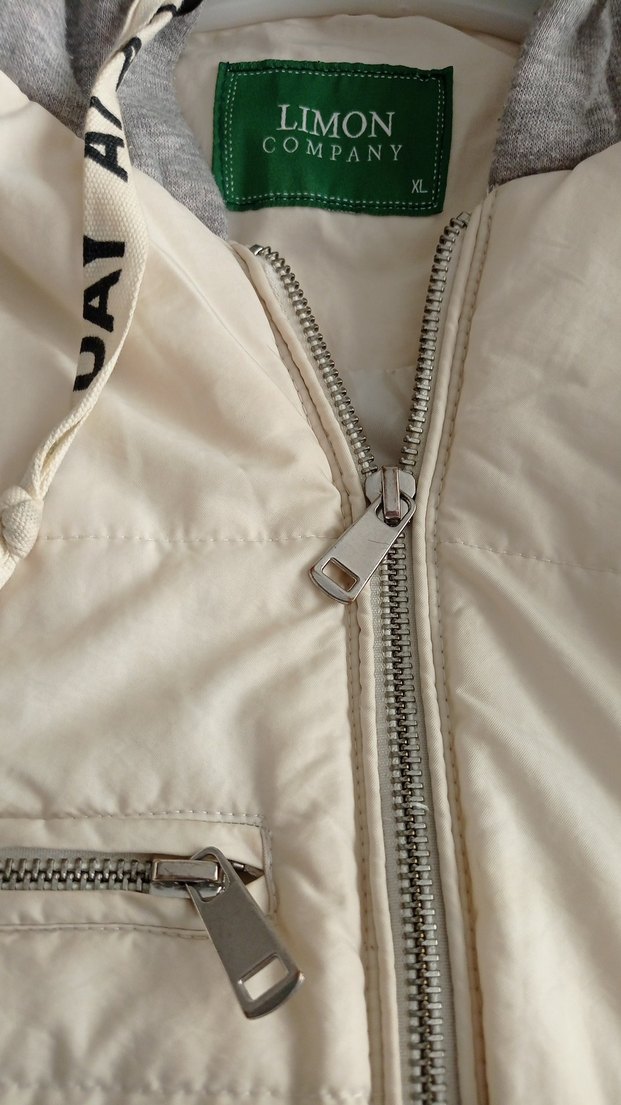 Cep Detaylı Beyaz Midi Kadın mont - Görsel 4