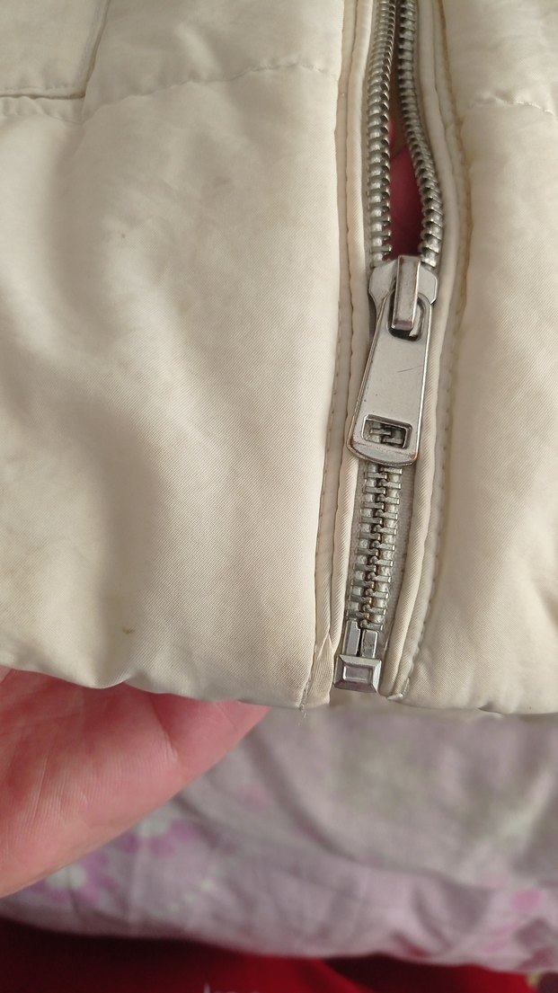 Cep Detaylı Beyaz Midi Kadın mont - Görsel 5