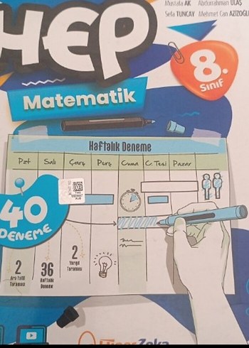 HEP 8. Sınıf Matematik Haftalık 40 Deneme Kitabı
