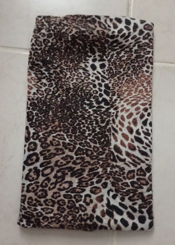 s Beden Dantel Detaylı Zebra Desenli Kadın Mayo
