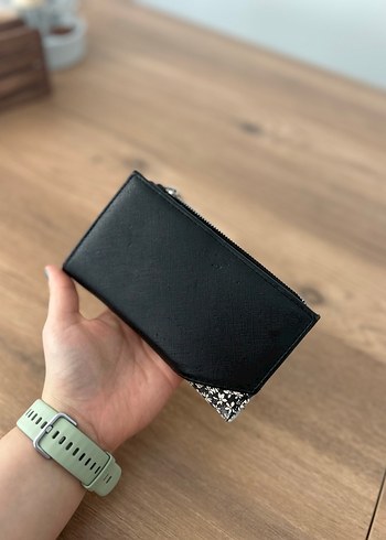 Beden siyah Renk Stradivarius Kadın Fermuarlı Cüzdan