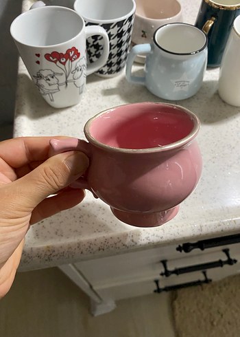 Pastel Pembe Seramik Kupa