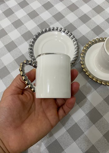 Gri Detaylı Beyaz Fincan Takımı - Görsel 3