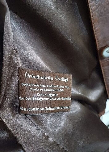 l Beden Deri Ceket Kadın