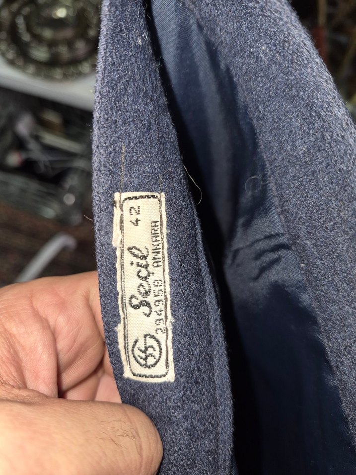 42.Düğmeli Lacivert Midi  Etek seçil 42 beden kaşe - Görsel 3