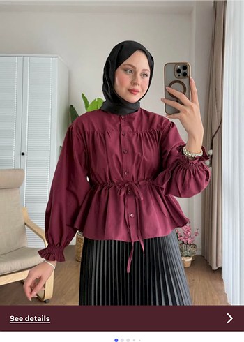 Diger Bordo Uzun Kollu Kadın Bluz