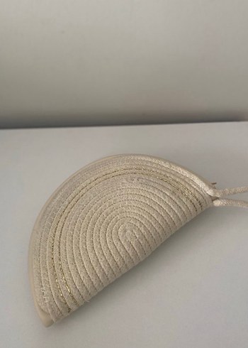 Püsküllü Bej Bohem Kadın Portföy Çanta