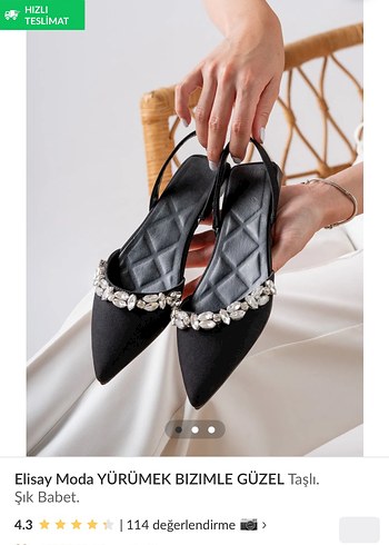Taşlı Siyah Stiletto Kadın Babet