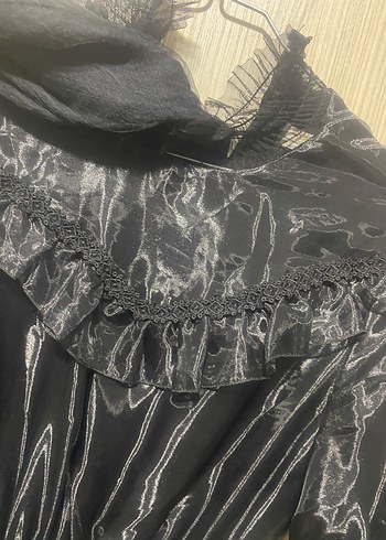 s Beden Kadın Siyah Uzun Kollu Gotik Uzun Elbise
