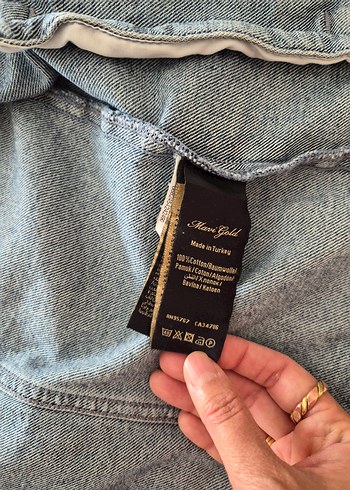 Mavi Düğmeli Kadın Denim Ceket - Görsel 2