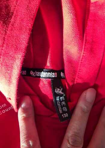 Kırmızı Kapüşonlu erkek çoçuk Sweatshirt - Görsel 2