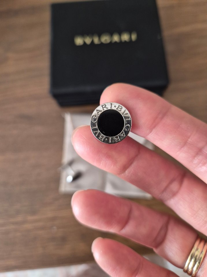 Bvlgari Siyah Modern Klasik Kol Düğmeleri - Görsel 3