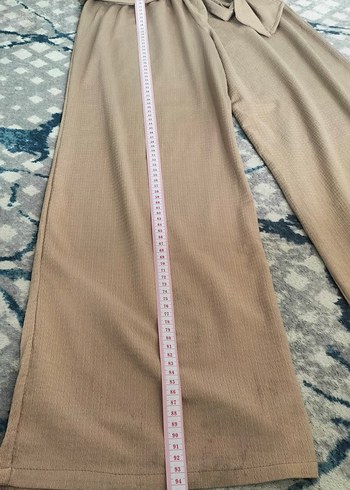 l Beden ten rengi Renk Bej Bol Kesim Kadın Pantolon