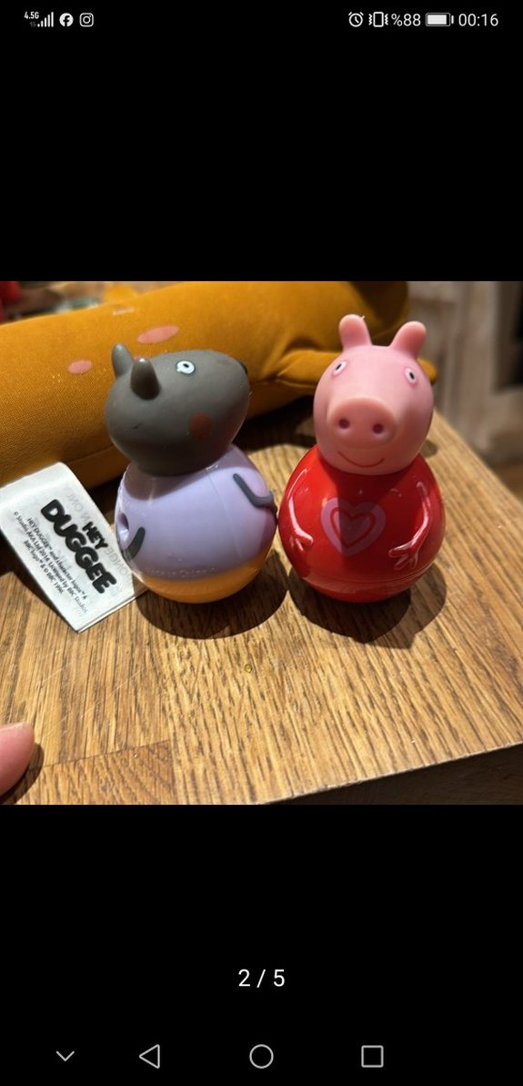 Rengarenk Peppa Domuz ve Kurt Figürleri - Görsel 2