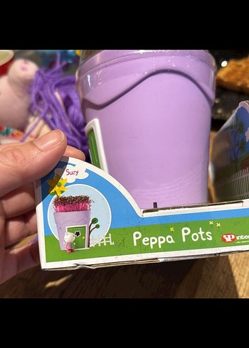 Pastel Mor Peppa Pig Saksı Oyuncak - Görsel 4