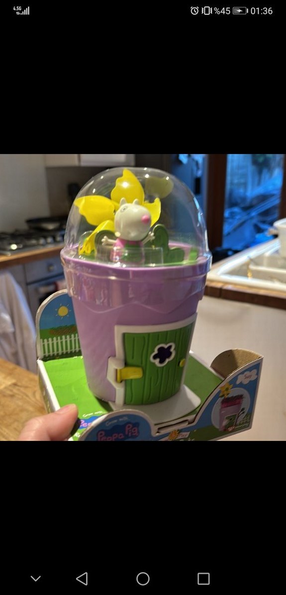 Pastel Mor Peppa Pig Saksı Oyuncak - Görsel 2