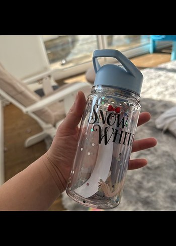 Renkli Kar Beyazı Temalı Disney Pamuk Prenses Çocuk Matara - Görsel 6