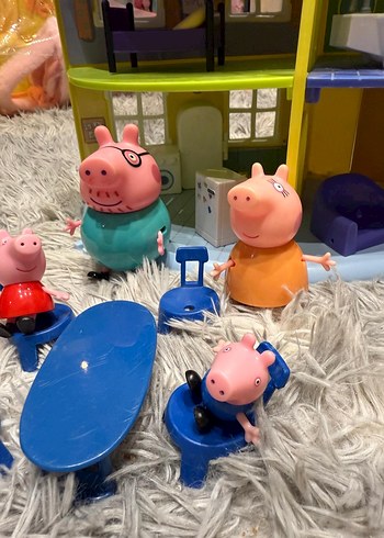 Renkli Peppa Pig Oyun Evi ve Figür Seti - Görsel 6