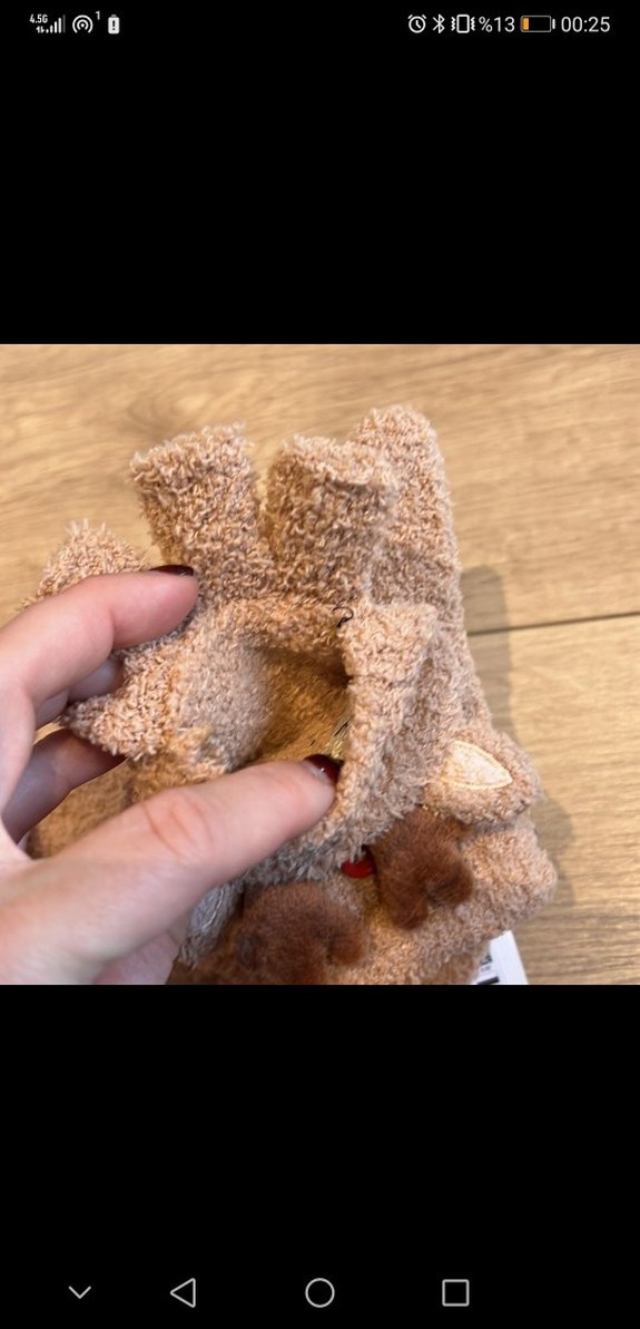 Çok sevimli pamakları kapanır eldiven - Görsel 3