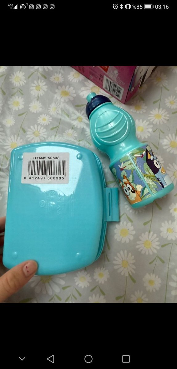 Renkli Mavi Çocuk Beslenme Kutusu ve Matara - Görsel 3