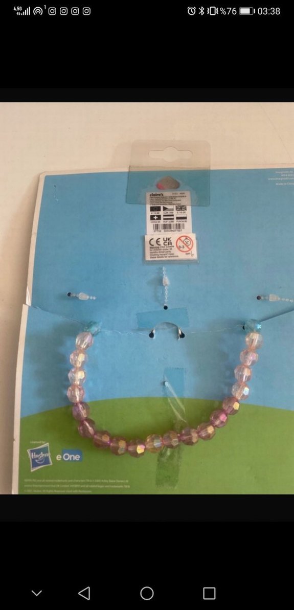 Pembe Taçlı ve Boncuklu Çocuk Takı Aksesuarı - Görsel 2