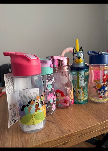 Disney Renkli Çocuk Termos Şişeleri Seti - Görsel 5