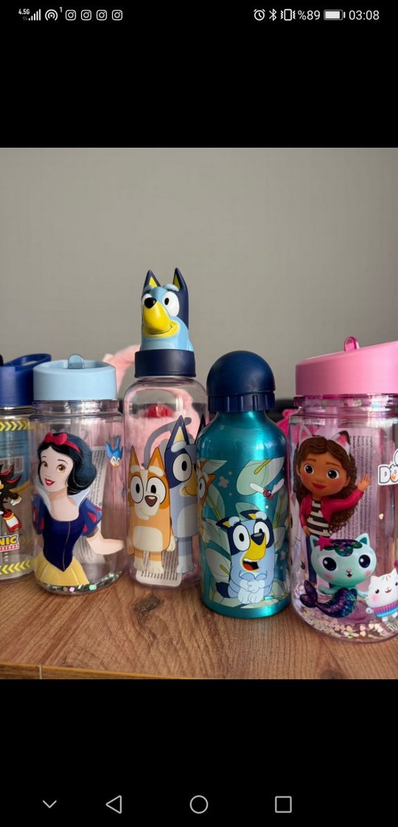 Disney Renkli Çocuk Termos Şişeleri Seti - Görsel 2