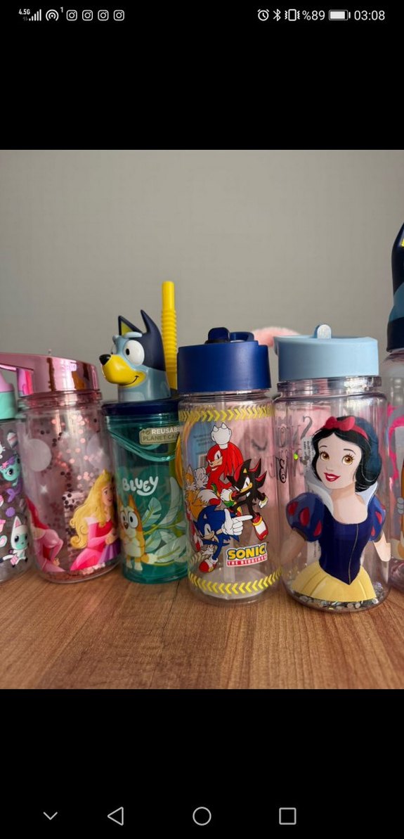 Disney Renkli Çocuk Termos Şişeleri Seti - Görsel 3