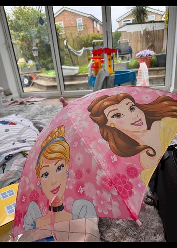 Disney lisanslı Pembe Prenses Temalı Çocuk Şemsiye - Görsel 2