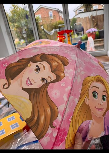 Disney lisanslı Pembe Prenses Temalı Çocuk Şemsiye - Görsel 4