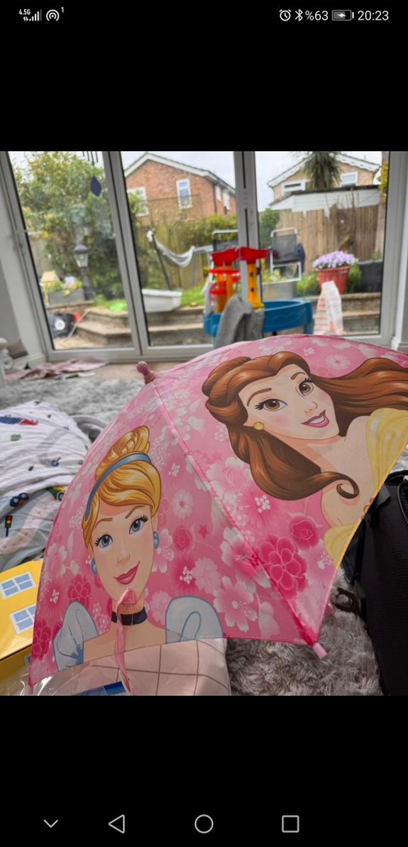 Disney lisanslı Pembe Prenses Temalı Çocuk Şemsiye - Görsel 2