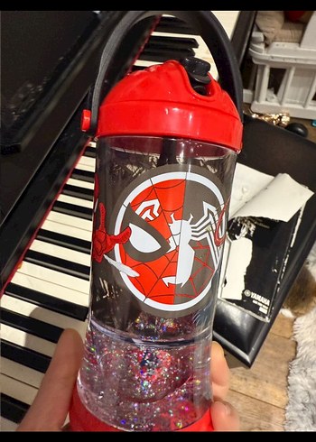 Spiderman vonem Renkli Disney Kırmızı Çocuk Matara - Görsel 2