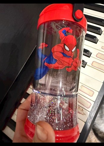 Spiderman vonem Renkli Disney Kırmızı Çocuk Matara - Görsel 3