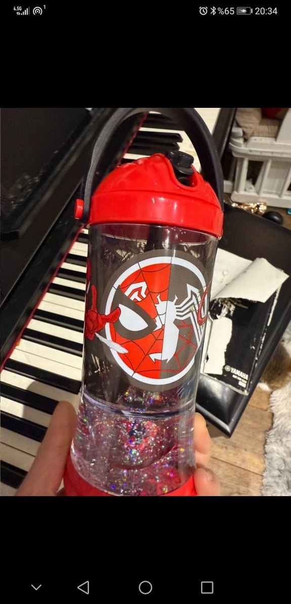 Spiderman vonem Renkli Disney Kırmızı Çocuk Matara - Görsel 2