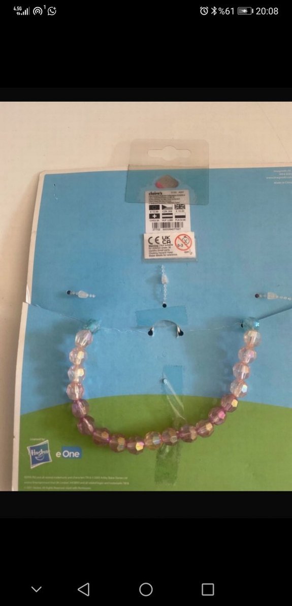 Peppa Pig Pembe Taçlı Boncuklu Çocuk Saç  ve takı Seti - Görsel 2