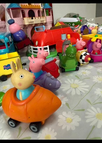 Renkli Peppa Pig mini araç Oyuncak Seti - Görsel 7