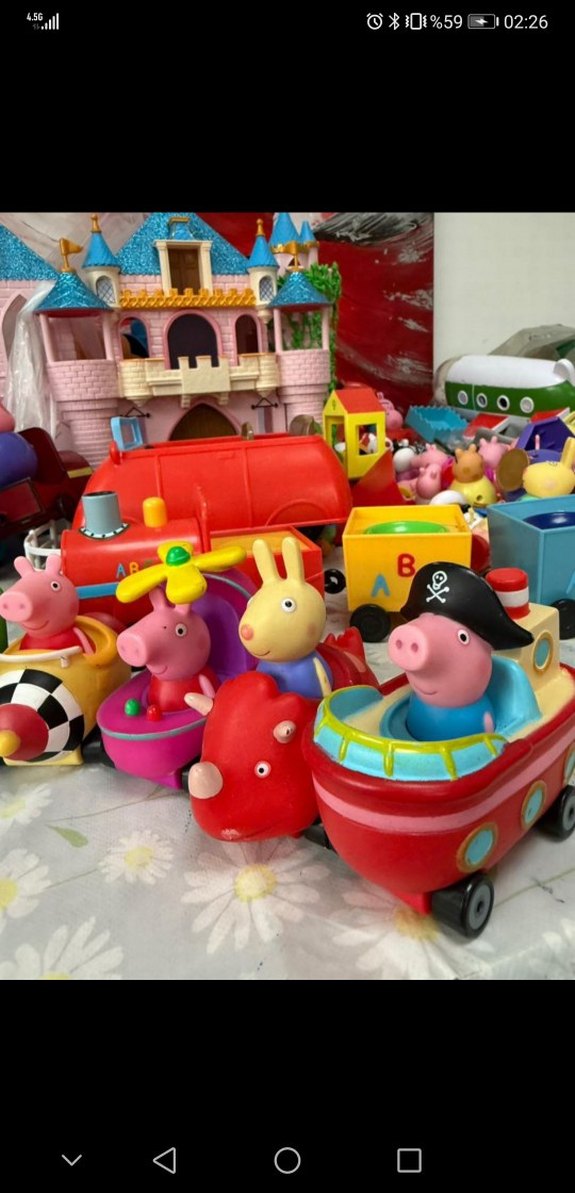 Renkli Peppa Pig mini araç Oyuncak Seti - Görsel 2