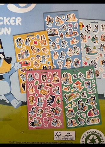 Bluey 100'den Fazla Yeniden Kullanılabilir Çıkartma - Görsel 3