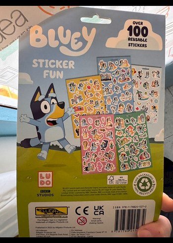 Bluey 100'den Fazla Yeniden Kullanılabilir Çıkartma - Görsel 2