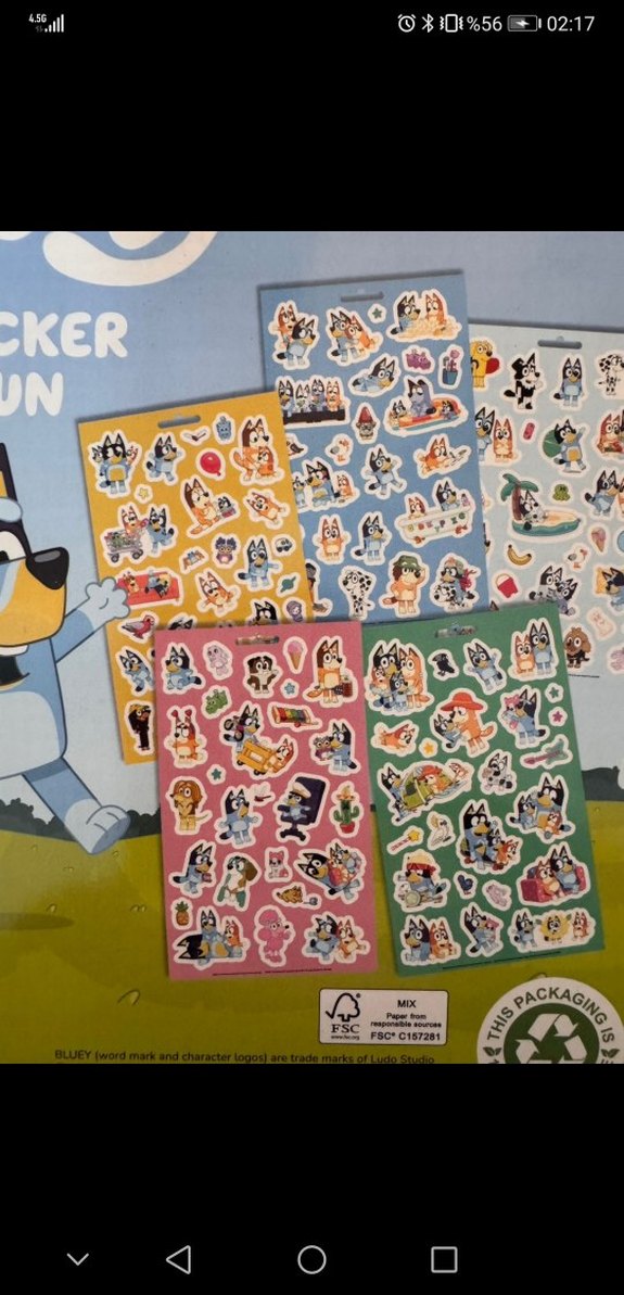 Bluey 100'den Fazla Yeniden Kullanılabilir Çıkartma - Görsel 3