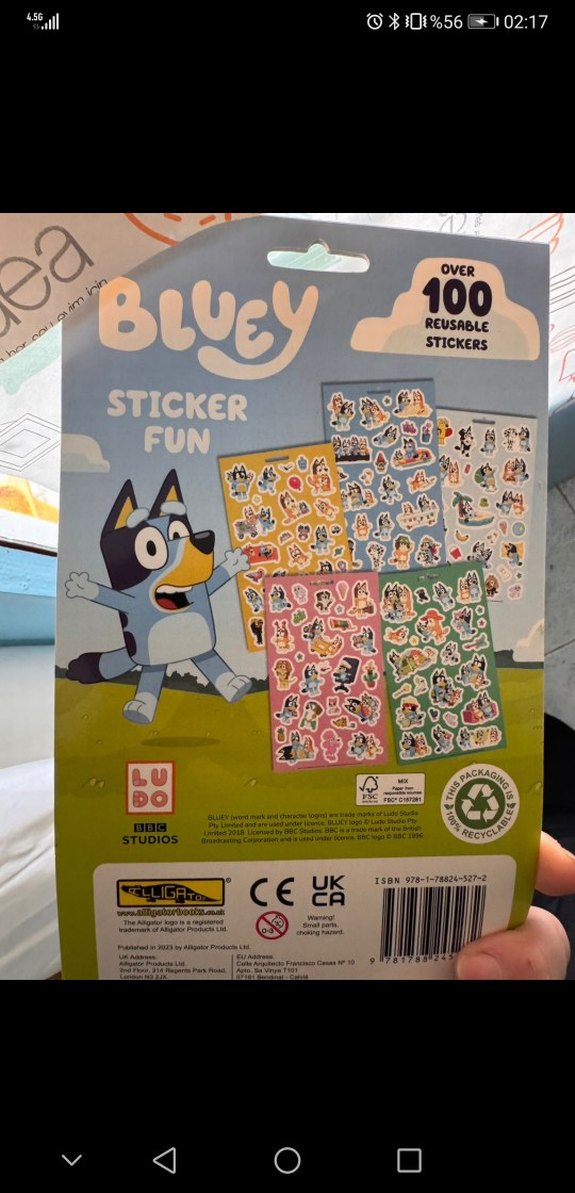 Bluey 100'den Fazla Yeniden Kullanılabilir Çıkartma - Görsel 2