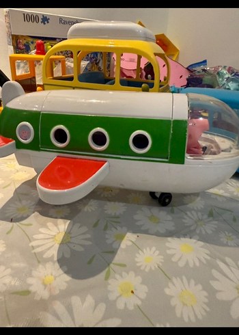 Peppa Pig Çok Renkli Oyuncak Uçak ve Figür Seti - Görsel 4
