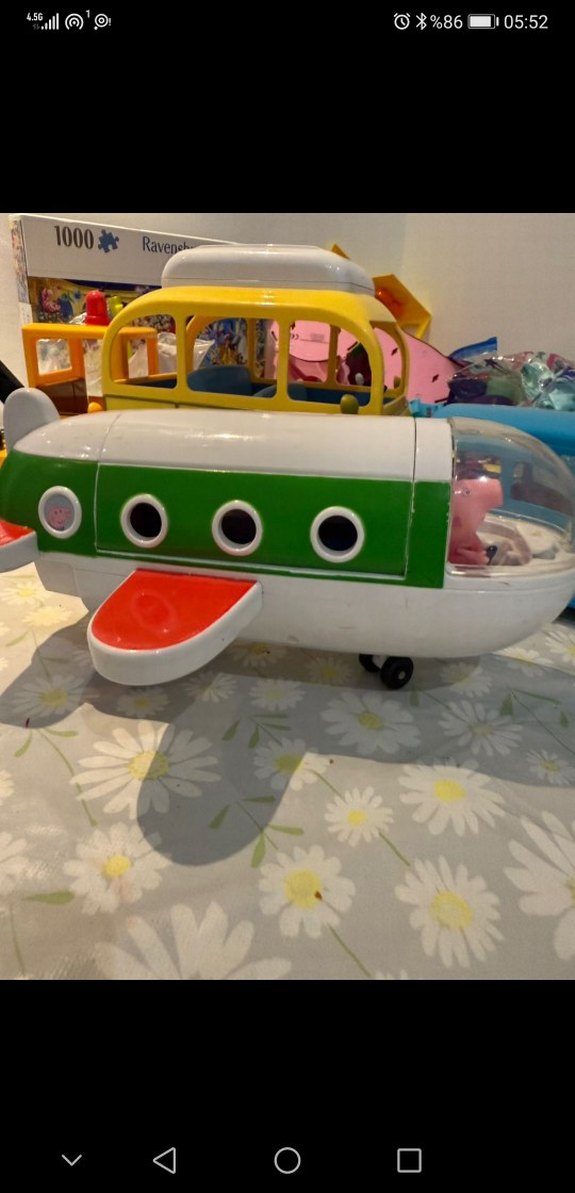 Peppa Pig Çok Renkli Oyuncak Uçak ve Figür Seti - Görsel 4