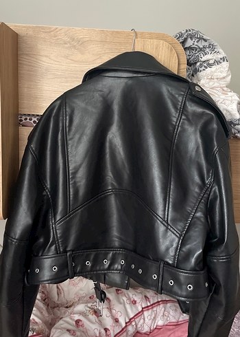 Zara Siyah Deri Biker Ceket - Görsel 2