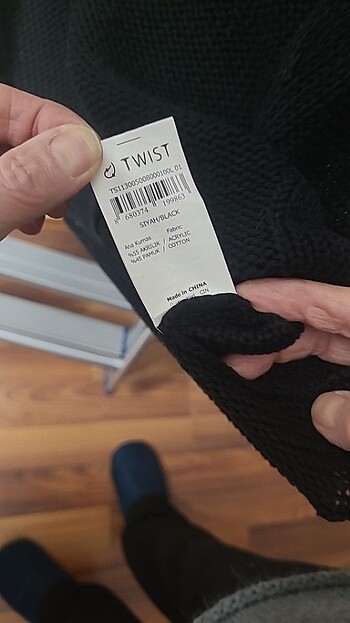 l Beden siyah Renk Twist kadın kazak L beden