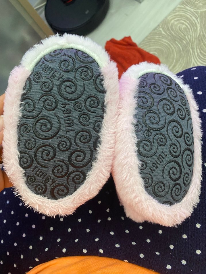 Kız Çocuk Pembe Peluş Ev Terliği - Görsel 4