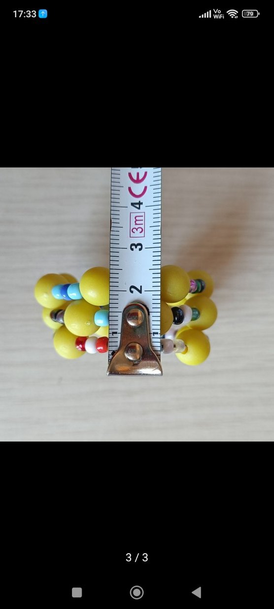 Renkli Boncuklu Sarı Bohem çocuk Bileklik - Görsel 3