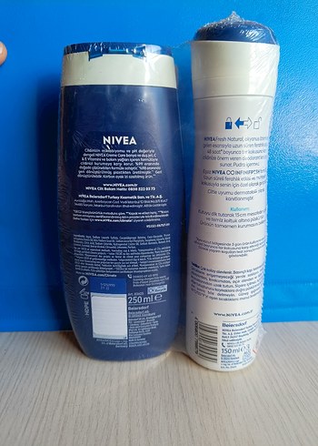 Nivea Nivea Fresh Natural ve Creme Care Duş Jeli Seti