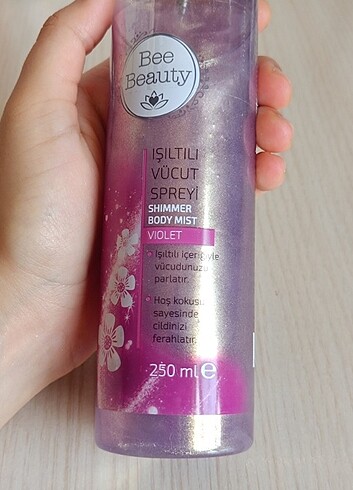 Bee Beauty Violet Işıltılı simli Vücut Spreyi - Görsel 3