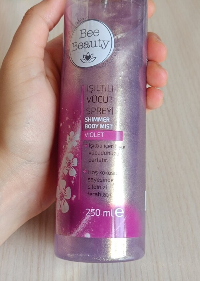 Bee Beauty Violet Işıltılı simli Vücut Spreyi - Görsel 3